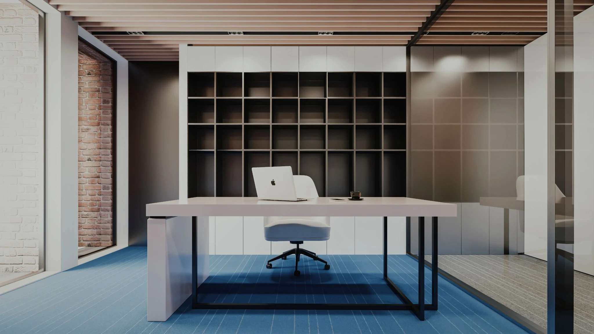 Derakhshani Office & Commercial Building — Private office and shelving