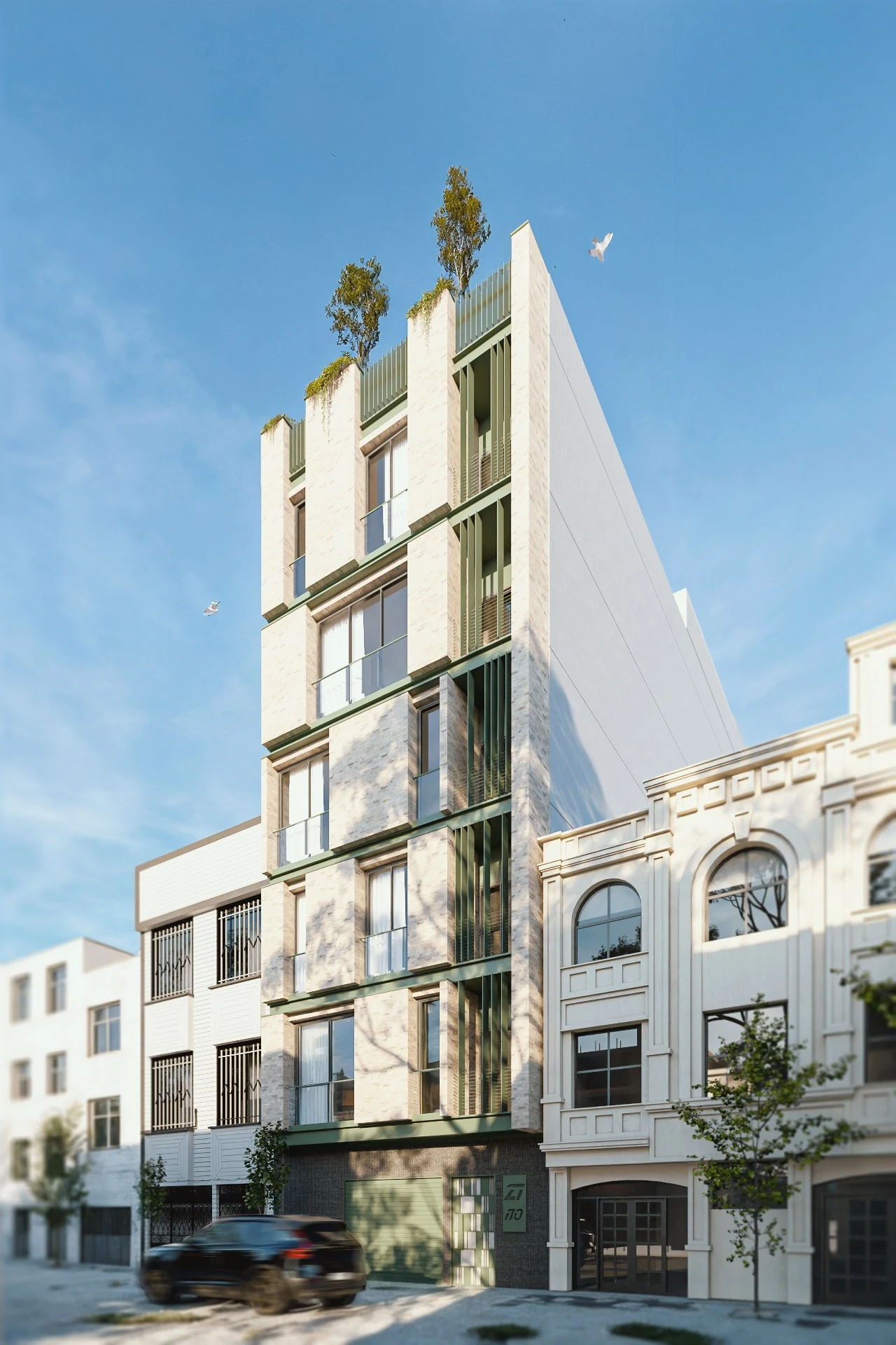 Hema Building No.01 — Building within the street frontage
