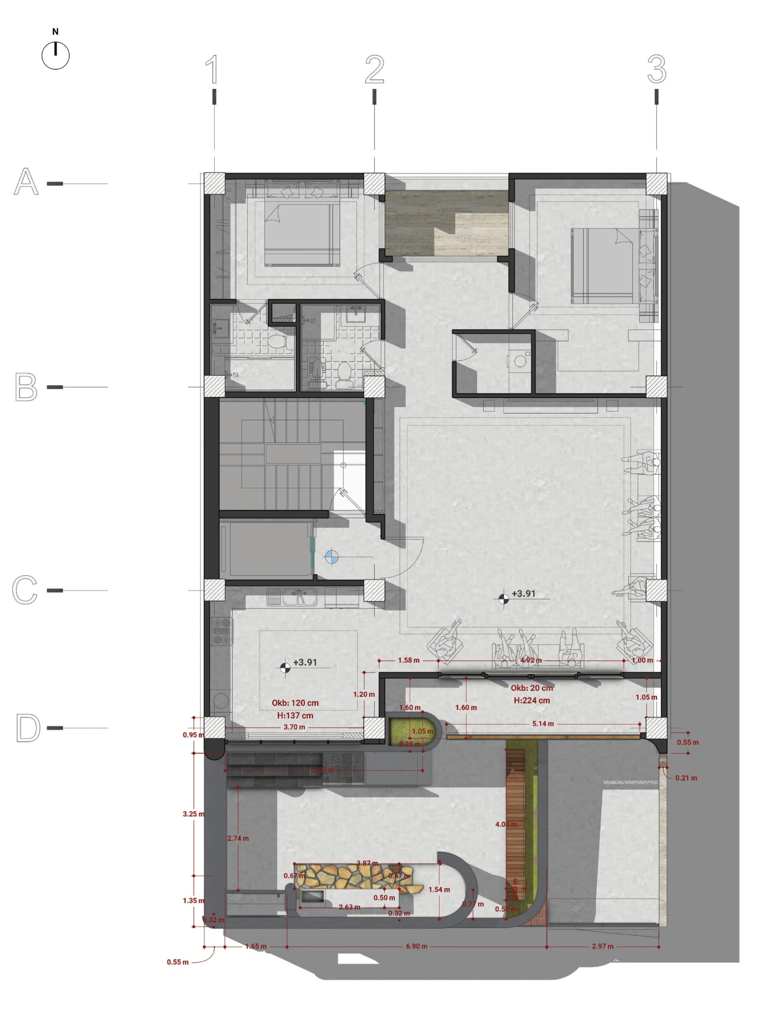 Mahabad Residential Building — Residential floor plan — study A