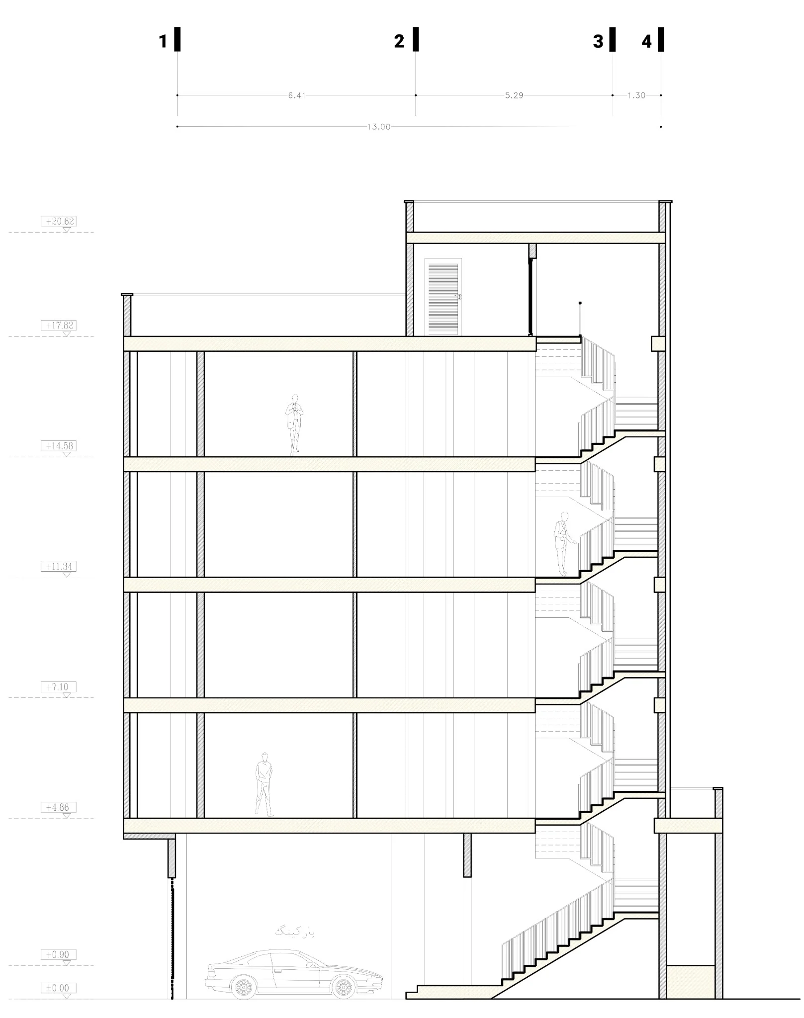 Shahrak Residential Building — Building section A