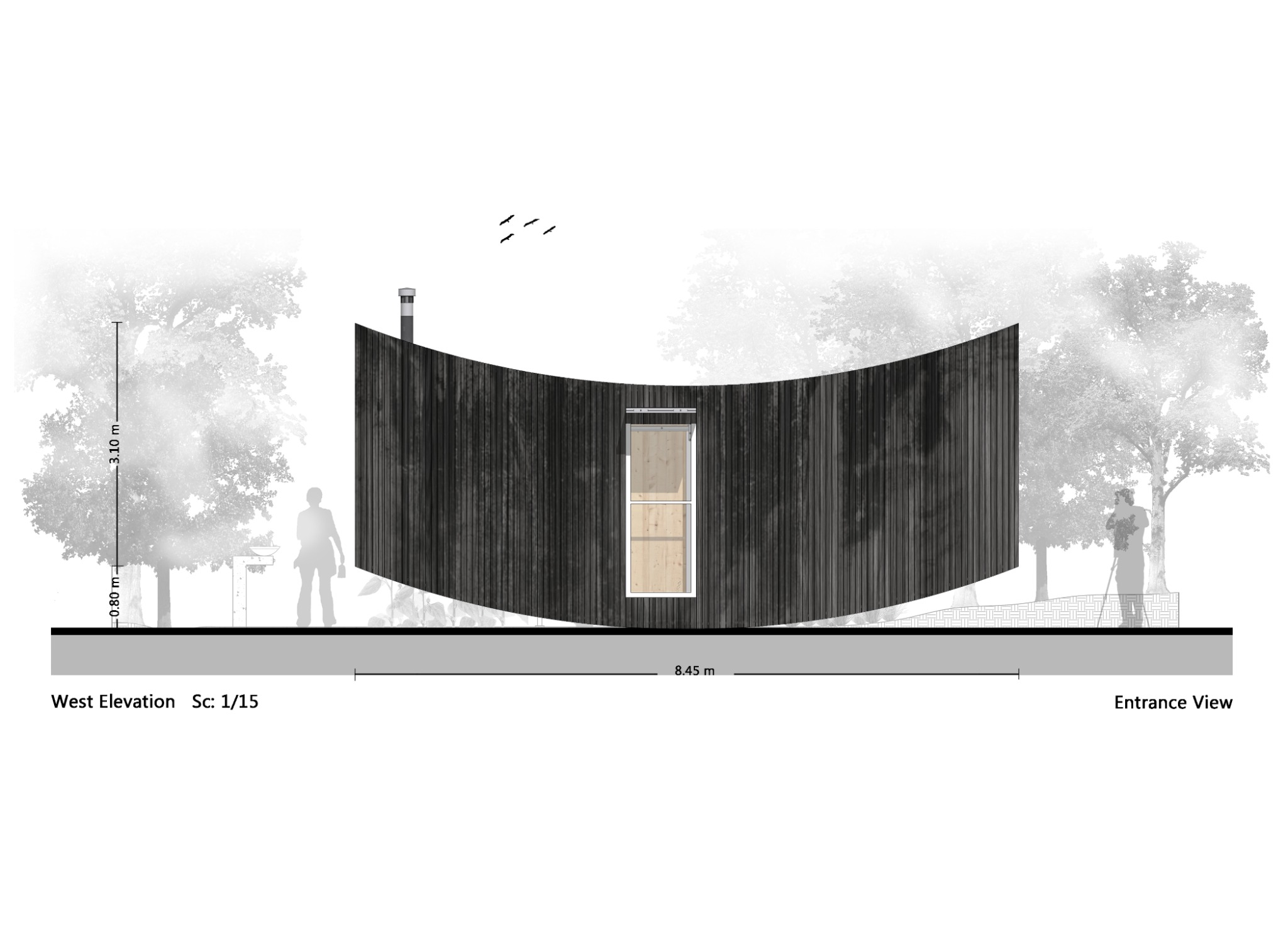 Wave House — West elevation