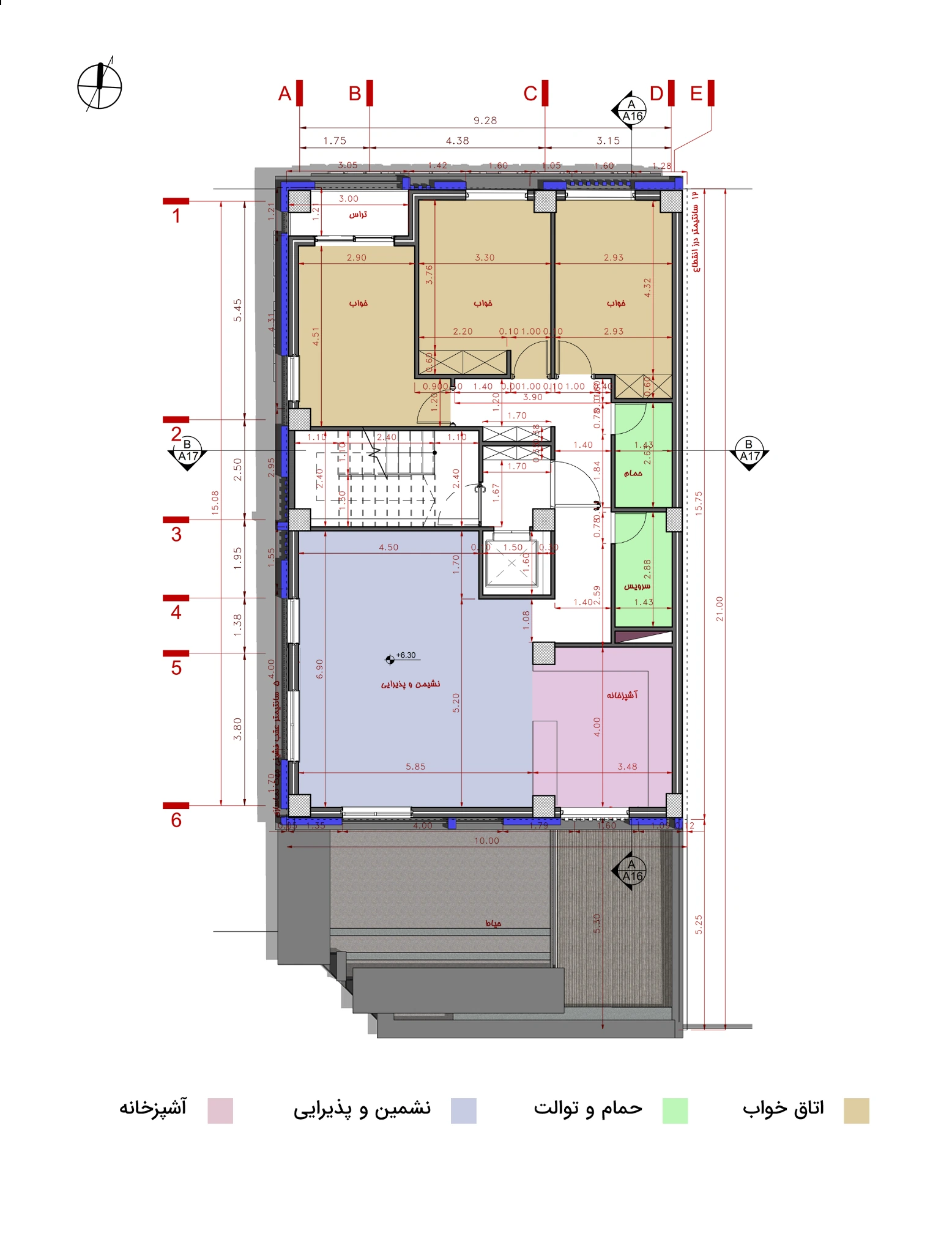 Zhiyar Building — Residential floor plan — type A