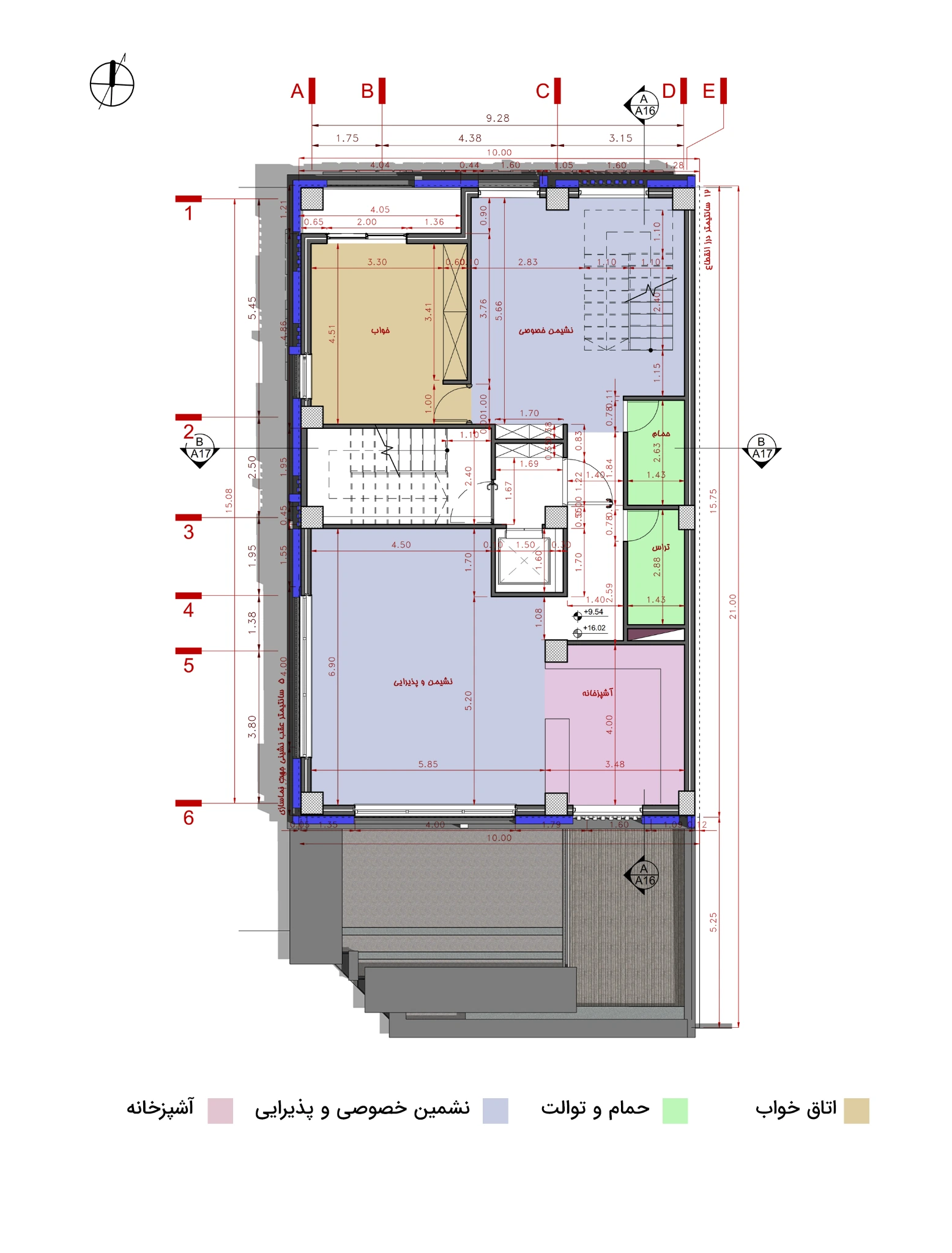 Zhiyar Building — Residential floor plan — type B